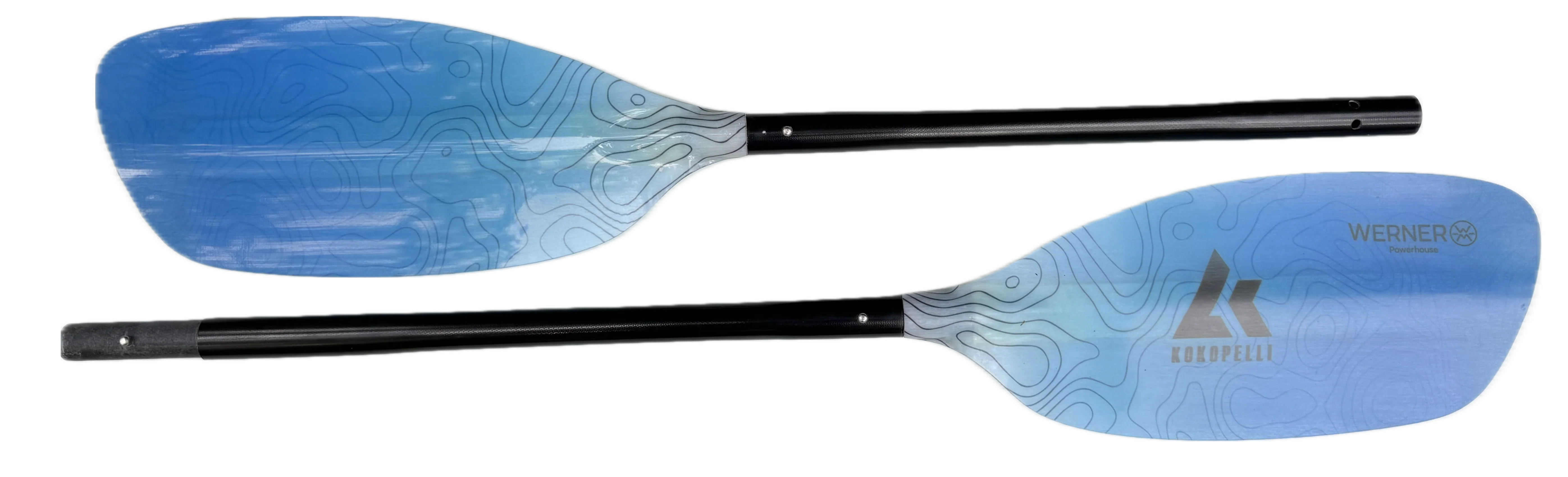 Werner x Kokopelli Powerhouse Paddle (4-Piece Breakdown) - SOCA BLUE - Image 4
