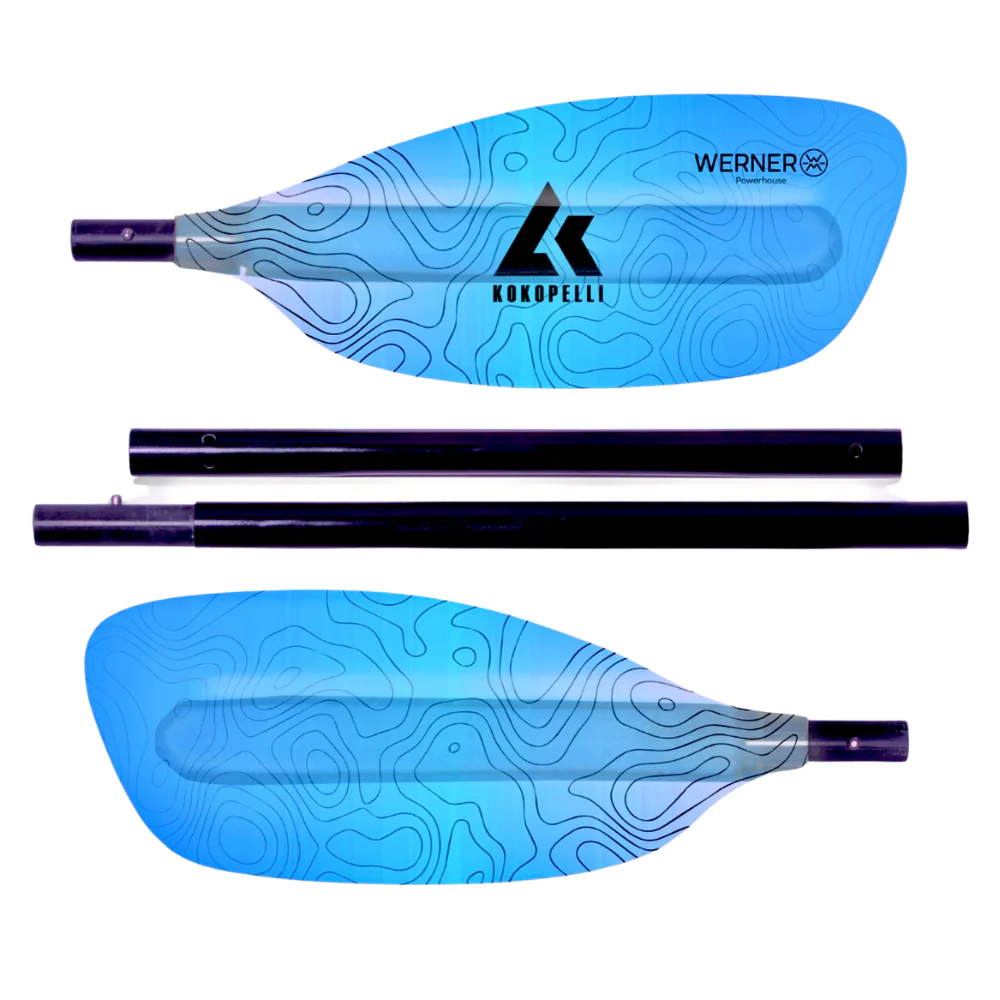 Werner x Kokopelli Powerhouse Paddle (4-Piece Breakdown) - SOCA BLUE - Image 9